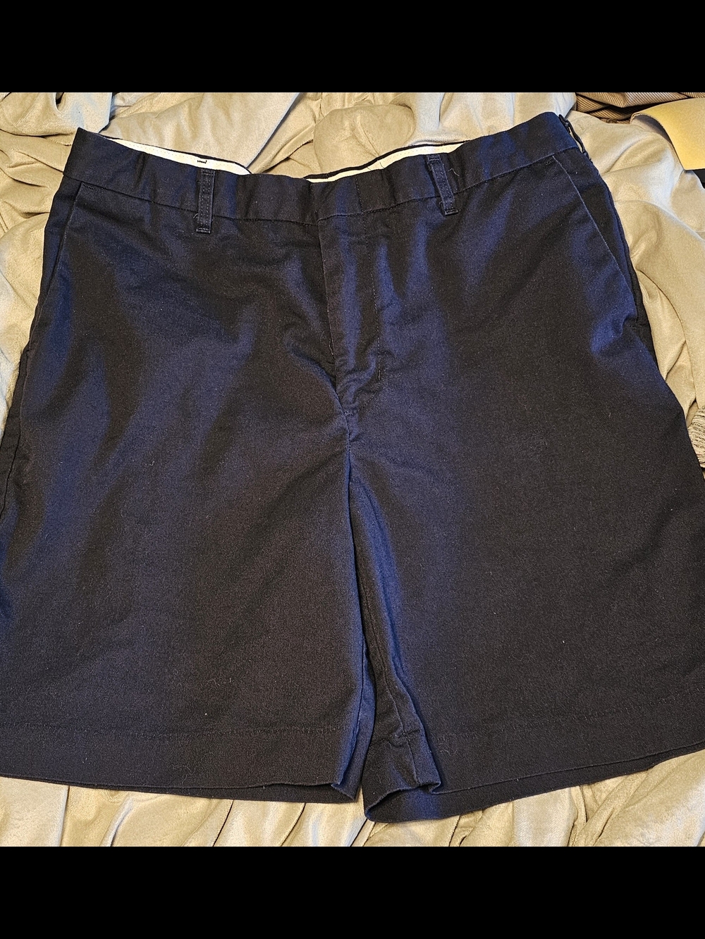 Men's Flat Front Navy Shorts - Classic Everyday Style
